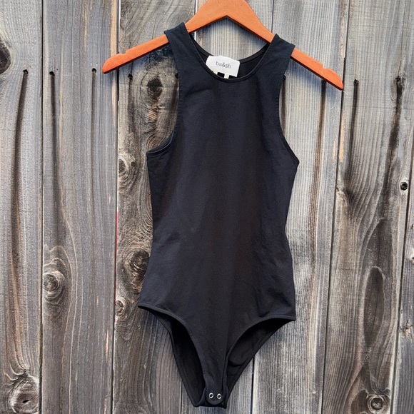 ba&sh Forever Cutout Racerback Bodysuit Black Size Small - Picture 9 of 12
